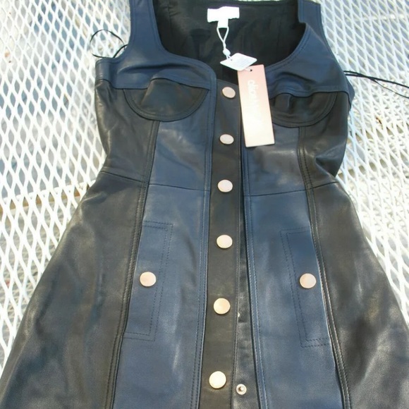 Alice McCall Disco Button Leather Mini Dress - Picture 4 of 7